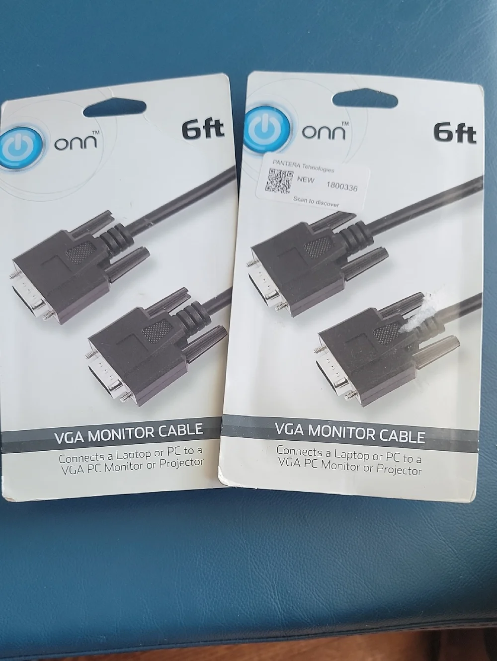 2 _ Pack On Running Black VGA Monitor Cable Pack